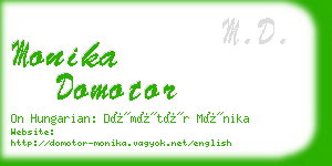 monika domotor business card